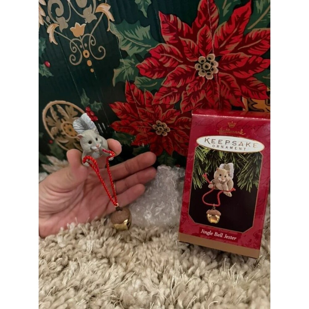 Hallmark Keepsake Jingle Bell Jester 1997 Squirrel Christmas Ornament w/ Box
